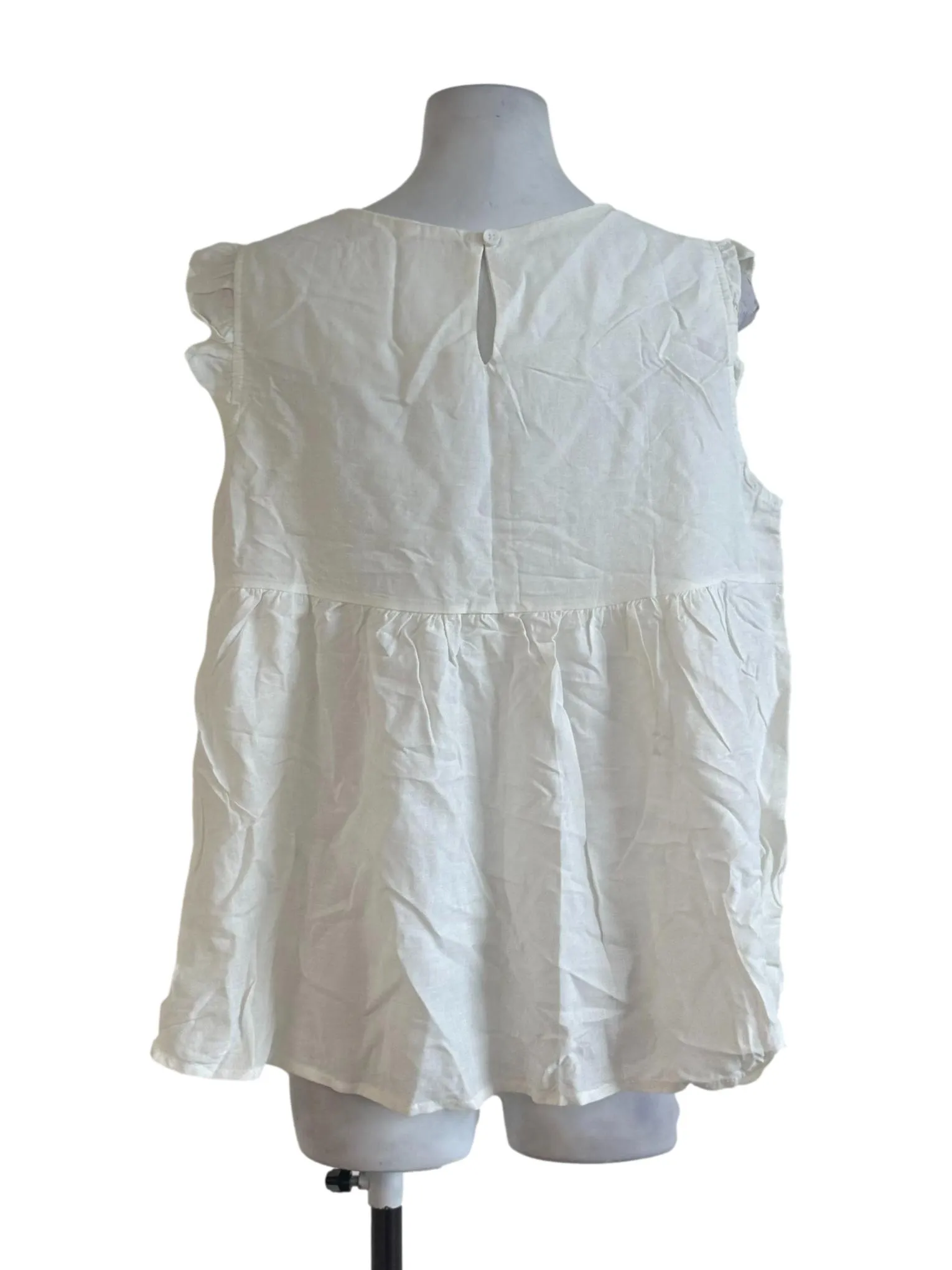 Off White Plain Top