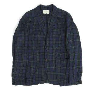 Oliver Spencer Check Linen Blazer Size 38US