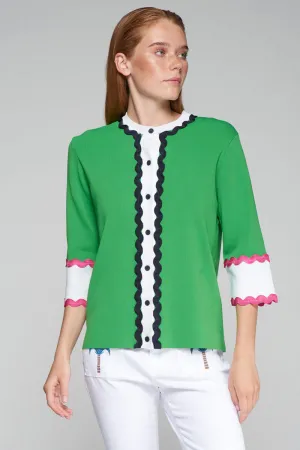 Ondulina Cardigan in Green