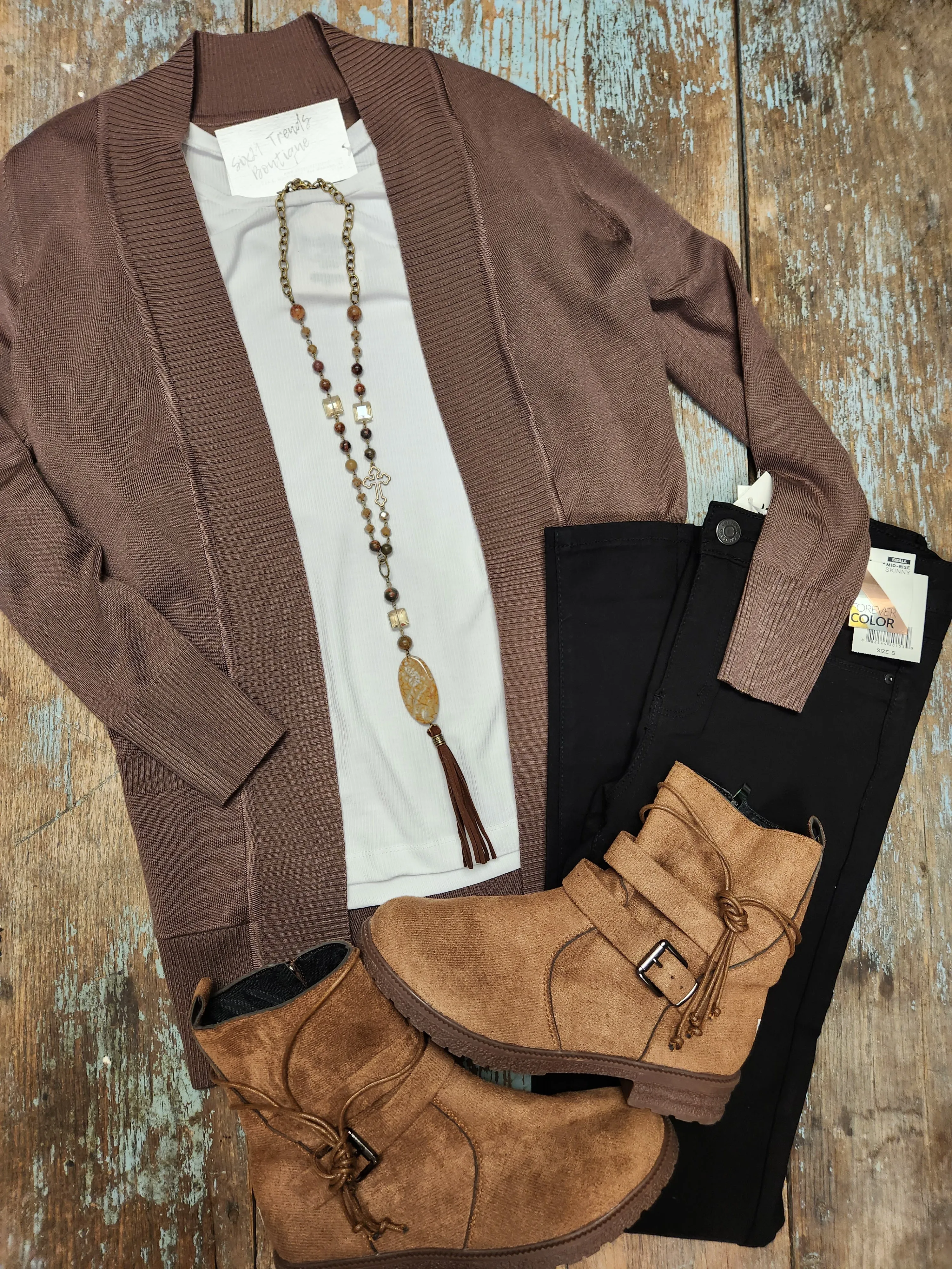 Open Sweater Cardigan w/ pockets (2 colors)