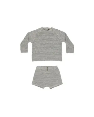 ORGANIC Summer Knit Set || Heathered Blue