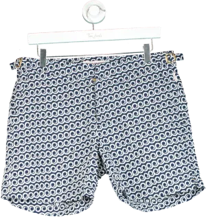 Orlebar Brown Navy Blue Printed Swim Shorts W32