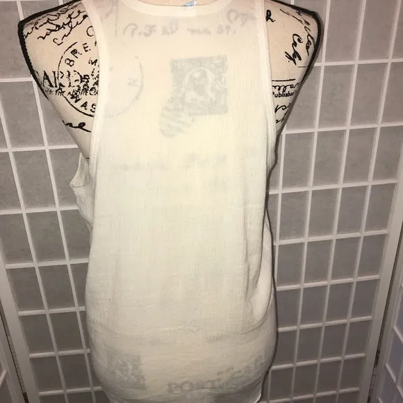 OSAMA WHITE TANK TOP BLOUSE👚