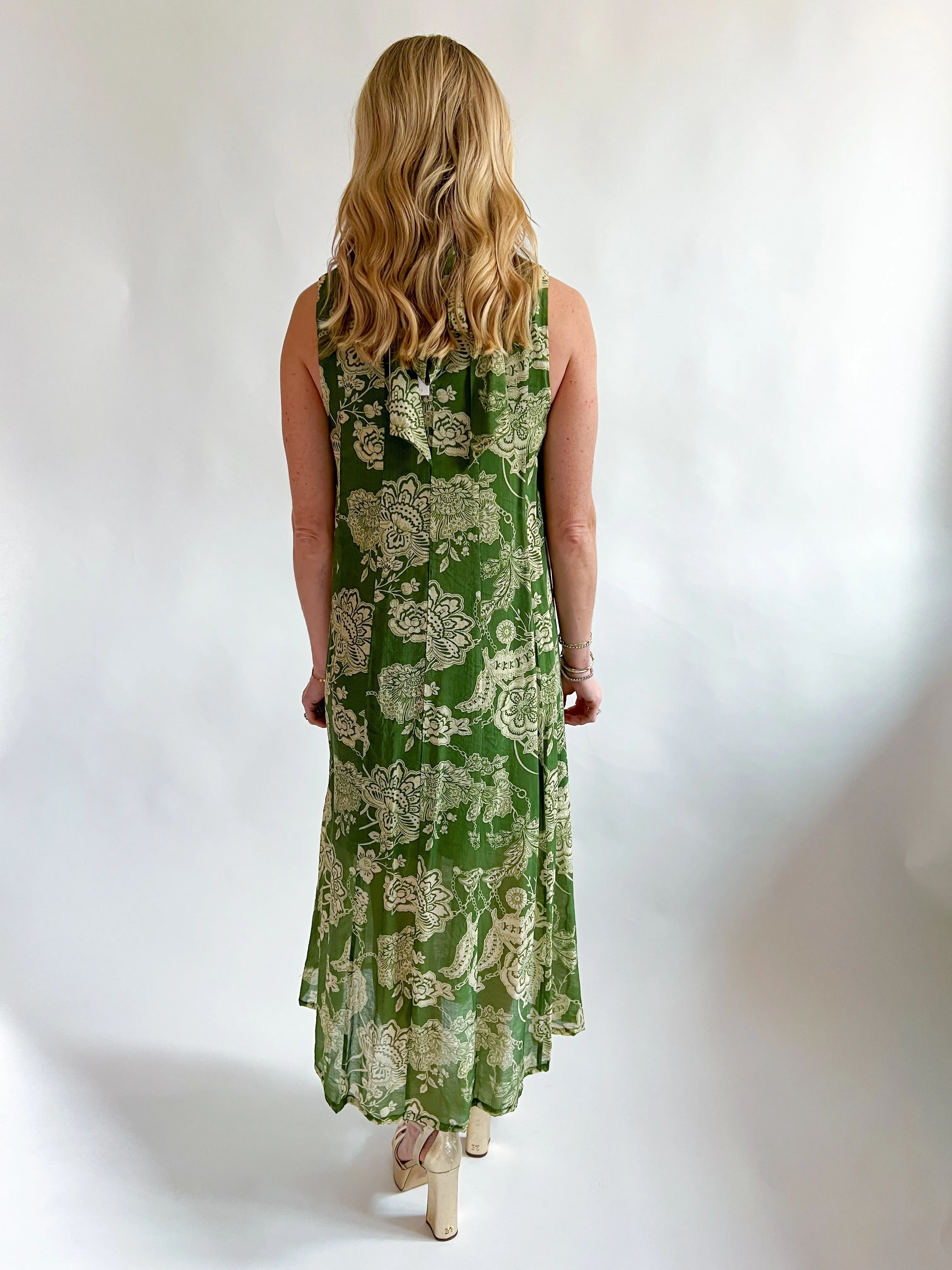 Paisley Violet Sleeveless Midi Dress