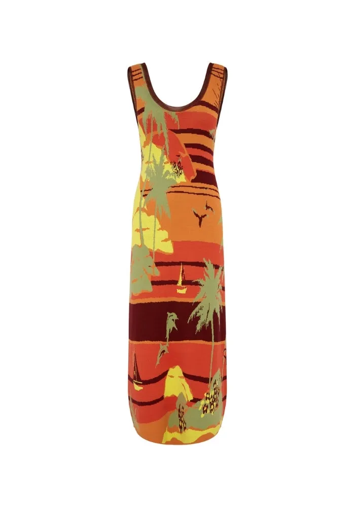 Palm Island Knit Midi Dress
