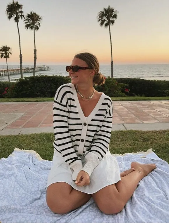 Palmer Striped Cardigan