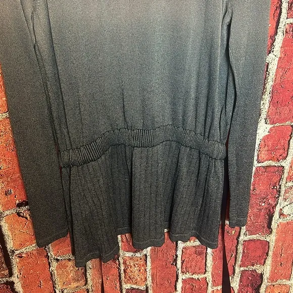 Pamela Dennis Stunning shimmering grey lightweight sweater cardigan size small