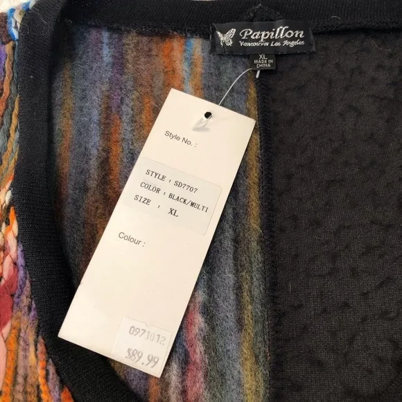 Papillon NWT Multicolor Sweater Sleeveless Dress