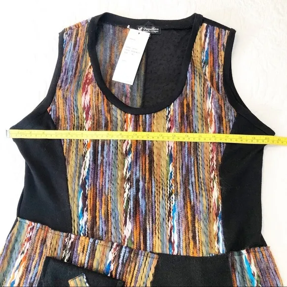 Papillon NWT Multicolor Sweater Sleeveless Dress