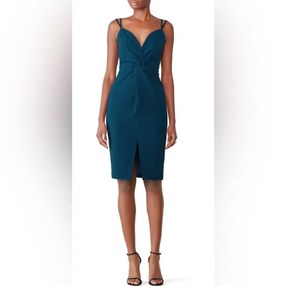Parker Teal Midi Dress Cocktail Event Wedding Guest