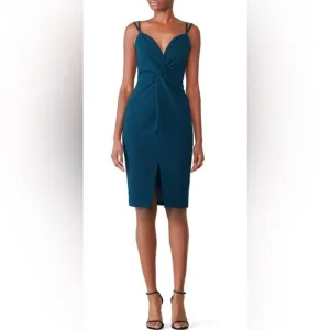 Parker Teal Midi Dress Cocktail Event Wedding Guest