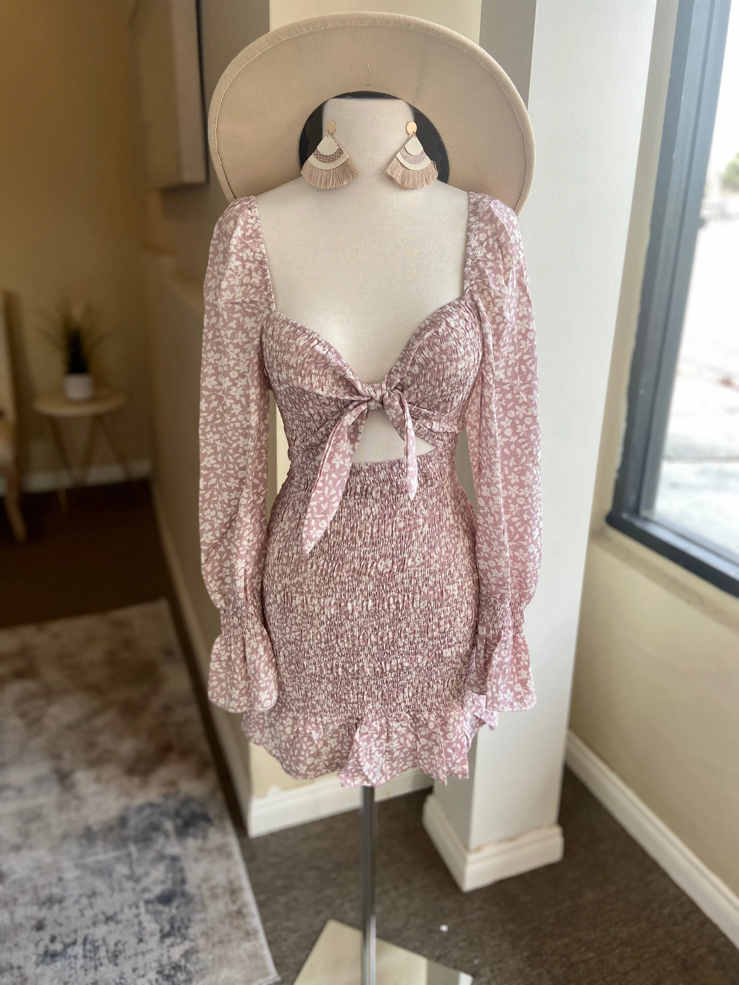Pattern Cut Out Dress