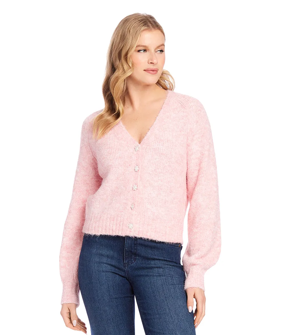 Pearl Button Cardigan Sweater
