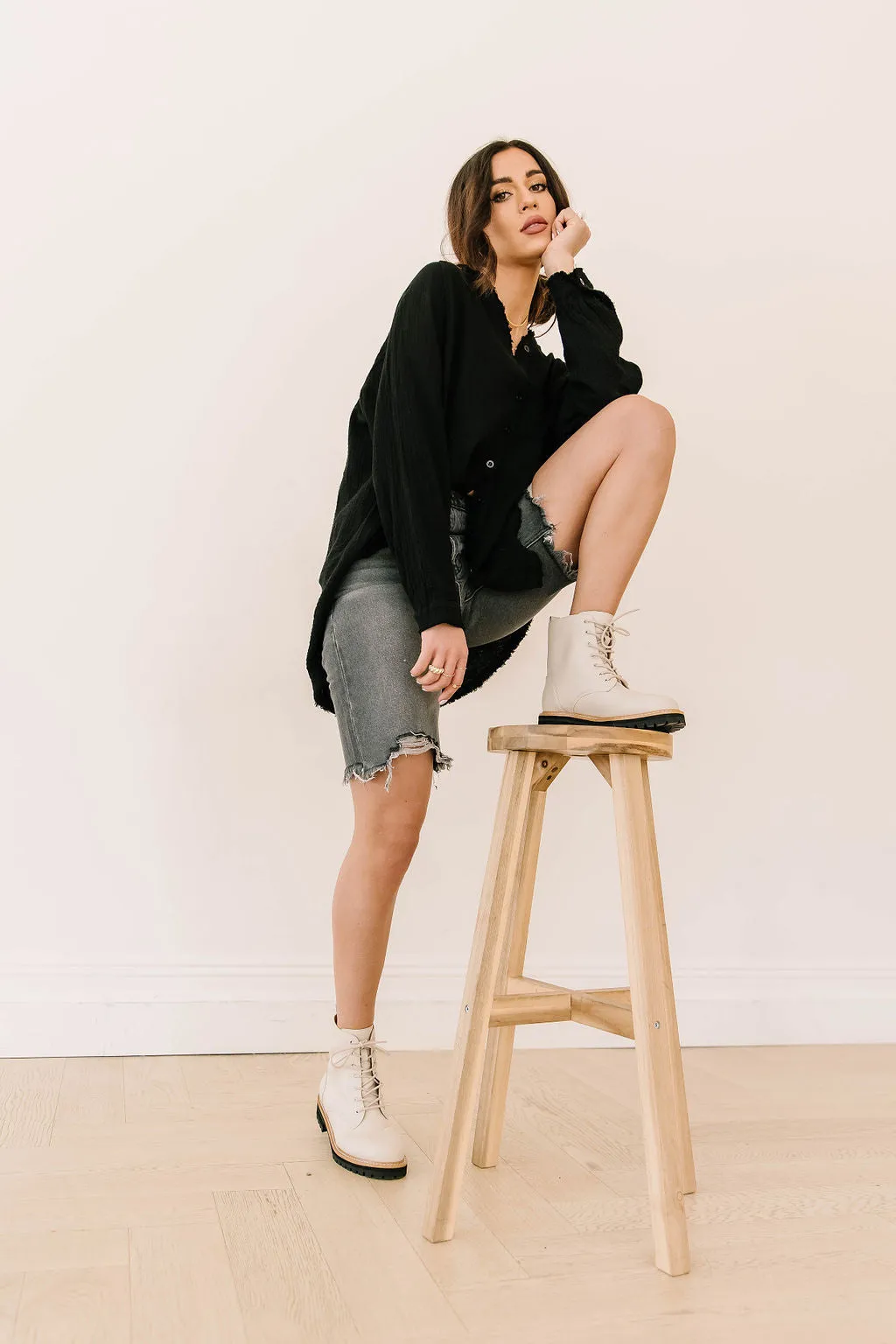 Pepper and Salt Utility Bermudas by Kancan