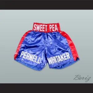 Pernell 'Sweet Pea' Whitaker Blue Boxing Shorts