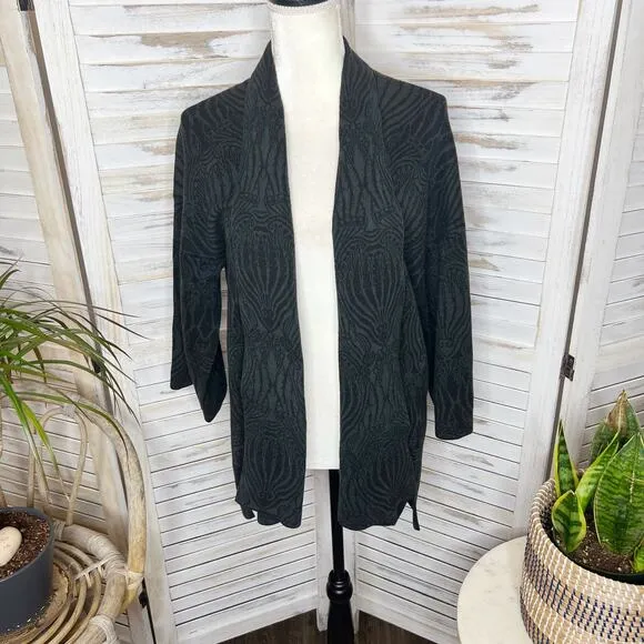 PERUVIAN CONNECTION S Women's Open Front Oversized Cardigan Sweater Pima Cotton
