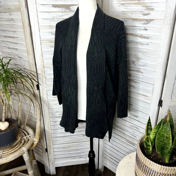 PERUVIAN CONNECTION S Women's Open Front Oversized Cardigan Sweater Pima Cotton