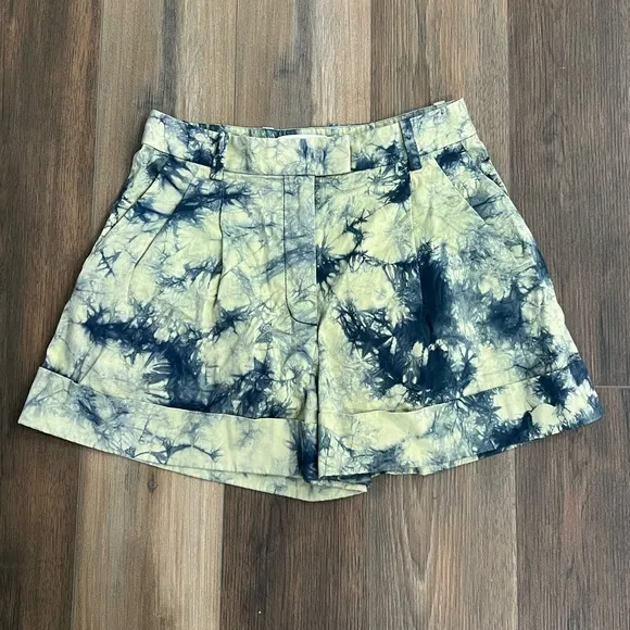 Phillip Lim bleach dye high waisted shorts
