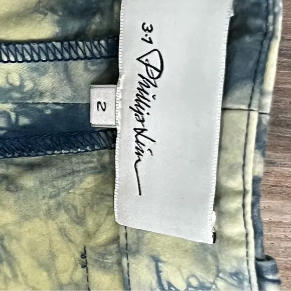 Phillip Lim bleach dye high waisted shorts