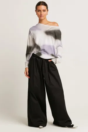 Pima Cotton Sprayed Crewneck Sweater