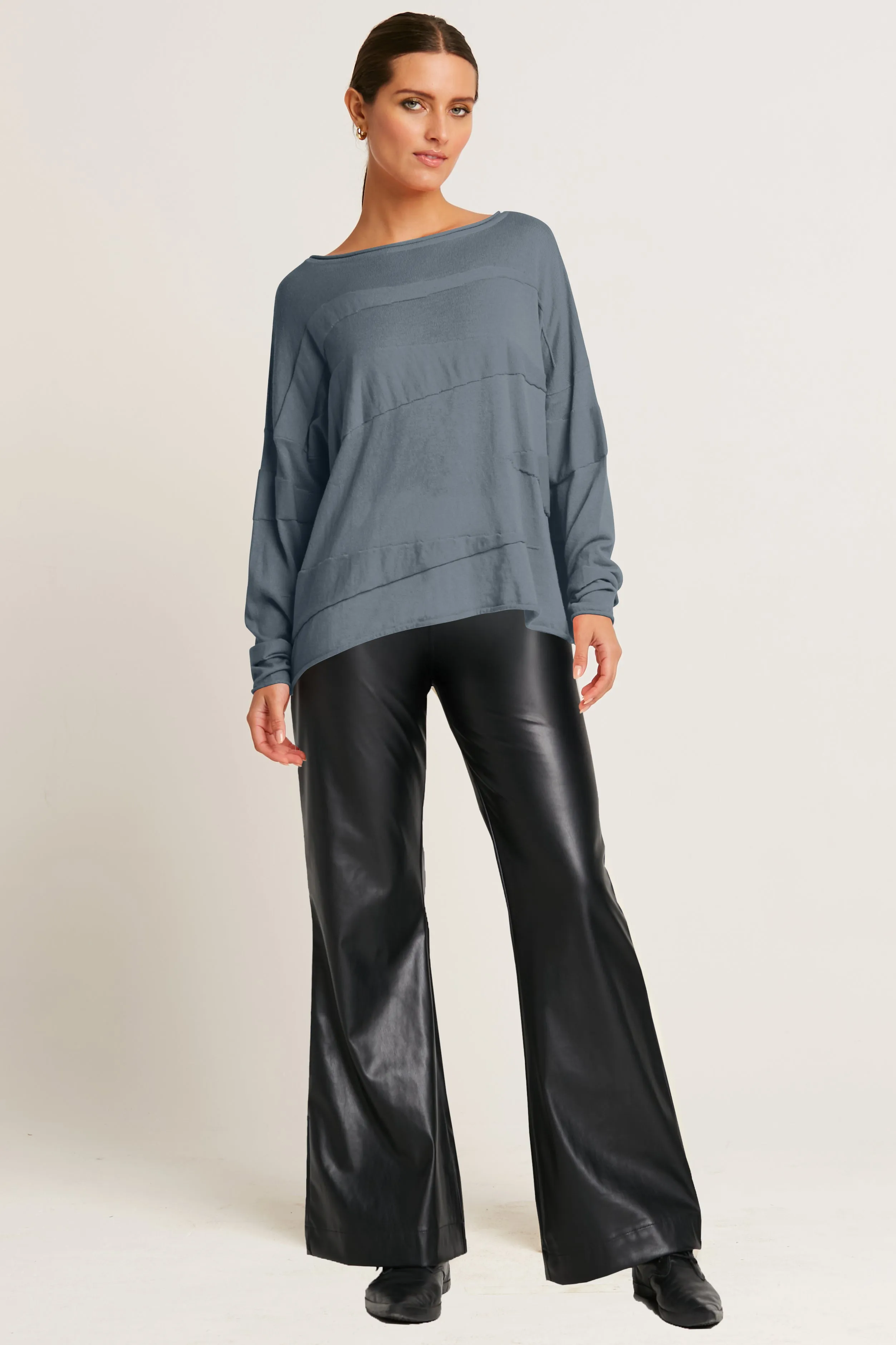 Pima Cotton Zig Zag Crewneck Sweater