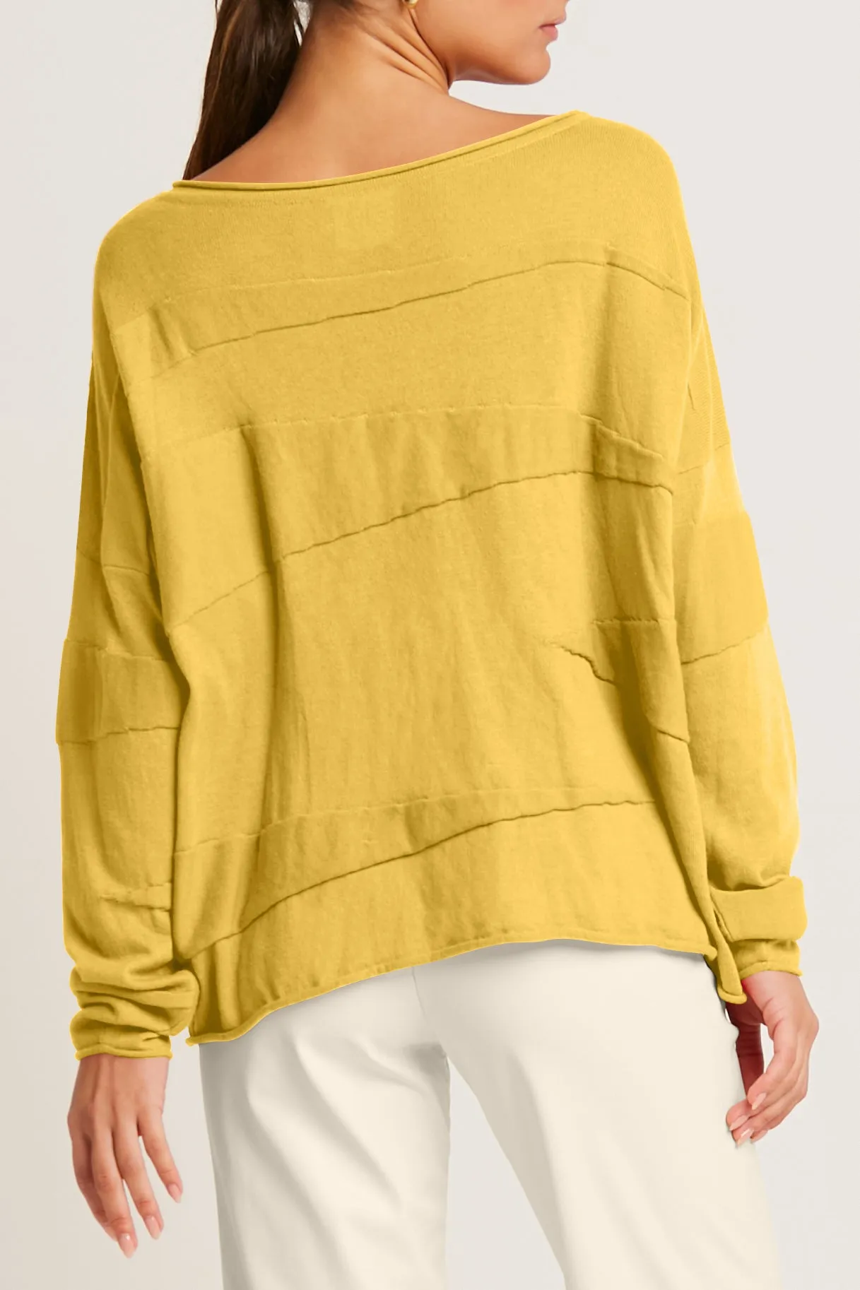 Pima Cotton Zig Zag Crewneck Sweater