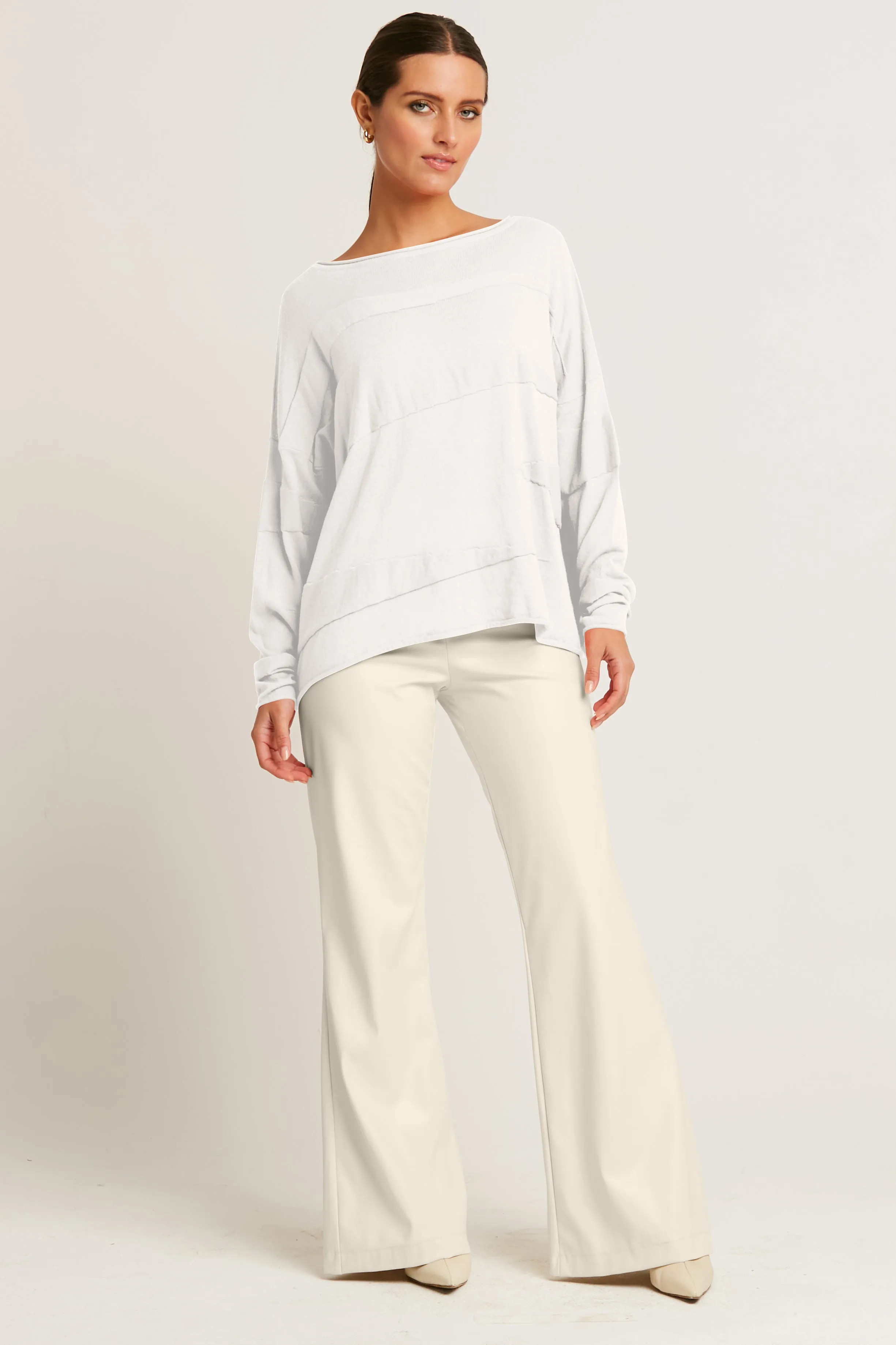 Pima Cotton Zig Zag Crewneck Sweater