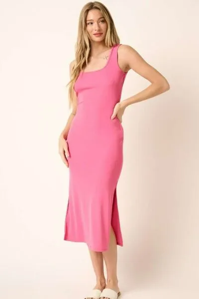 Pink Midi Tank Dress