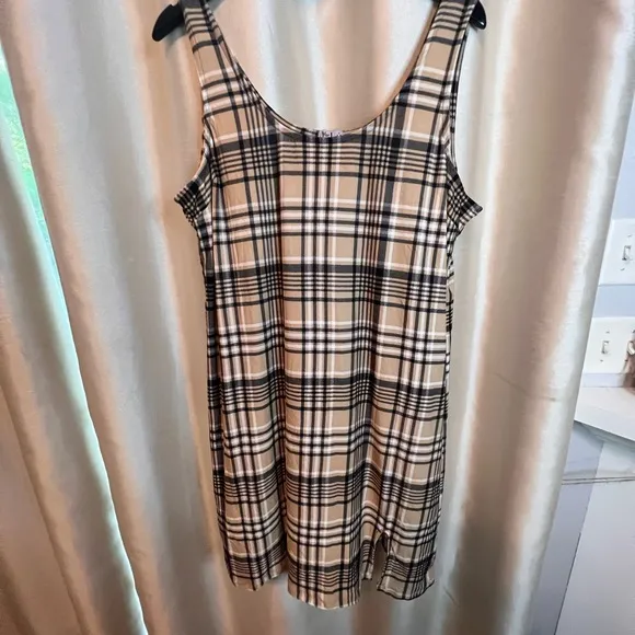 Plaid dress and sweater set