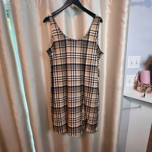 Plaid dress and sweater set