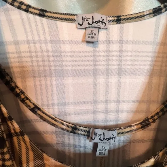 Plaid dress and sweater set