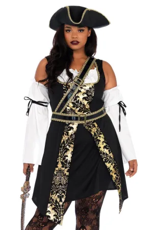 Plus Size Black Sea Buccaneer Costume