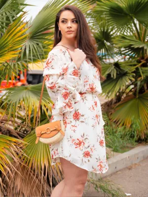 PLUS SIZE FLORAL DRESS