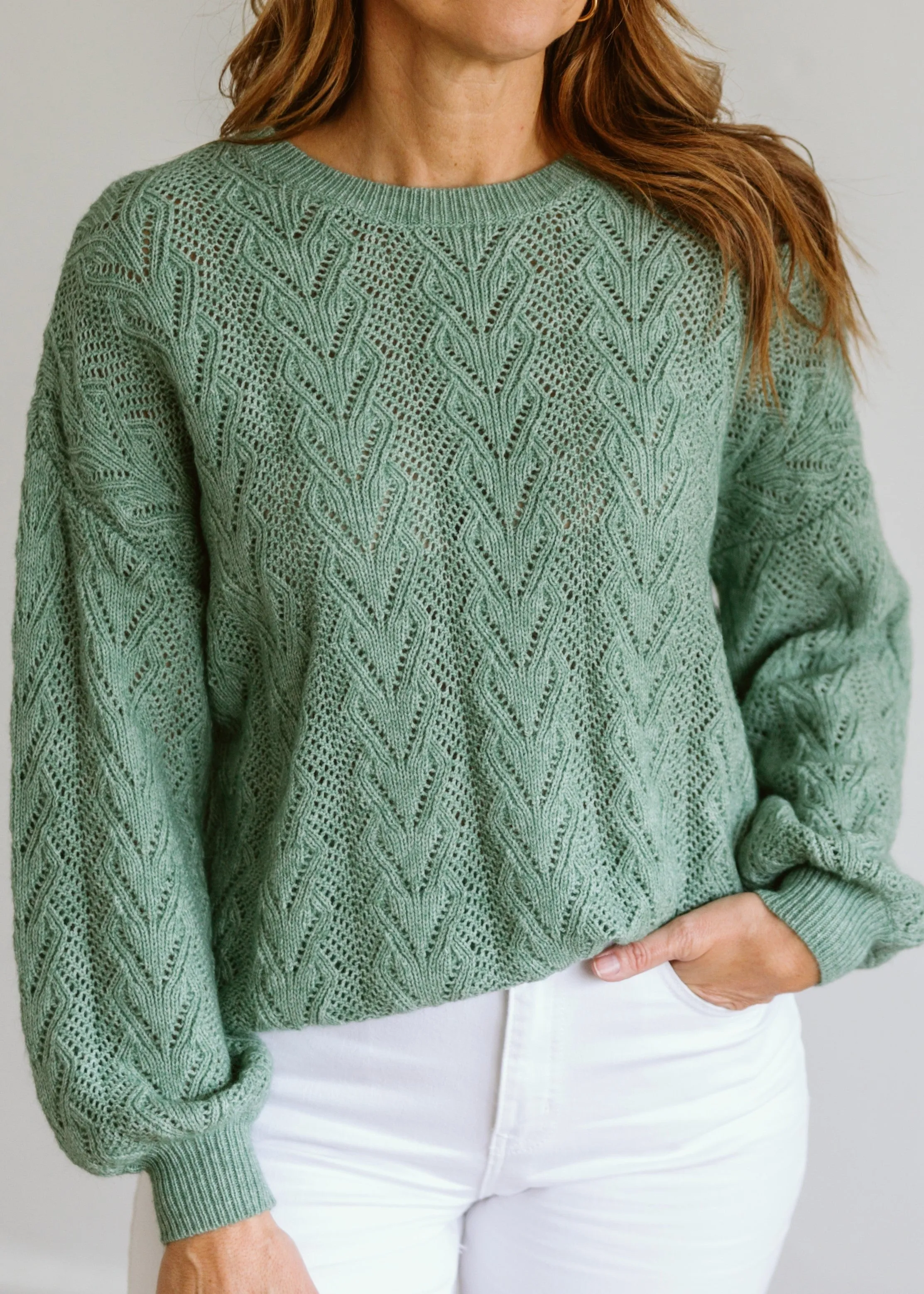 Pointelle Detail Sweater