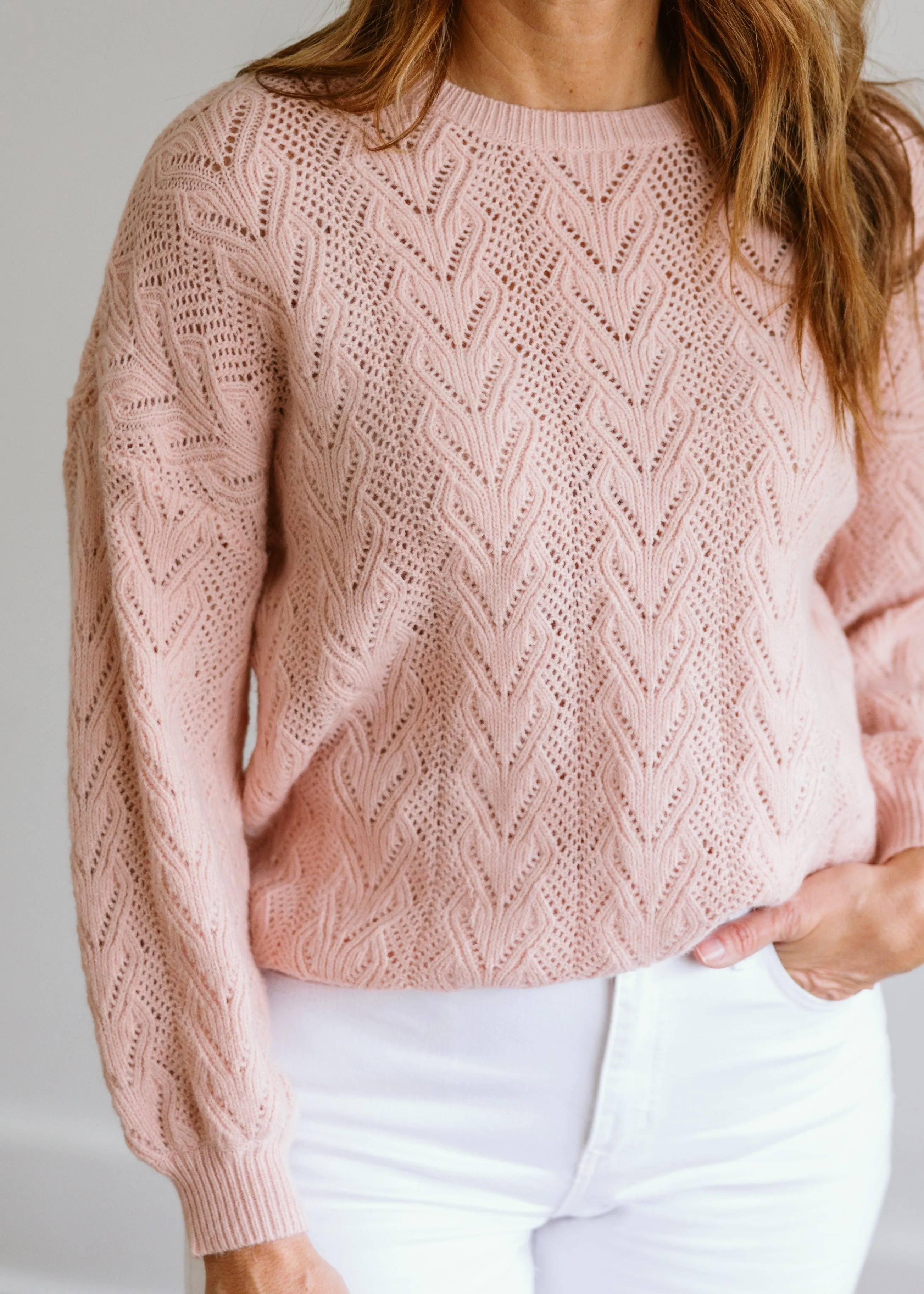 Pointelle Detail Sweater