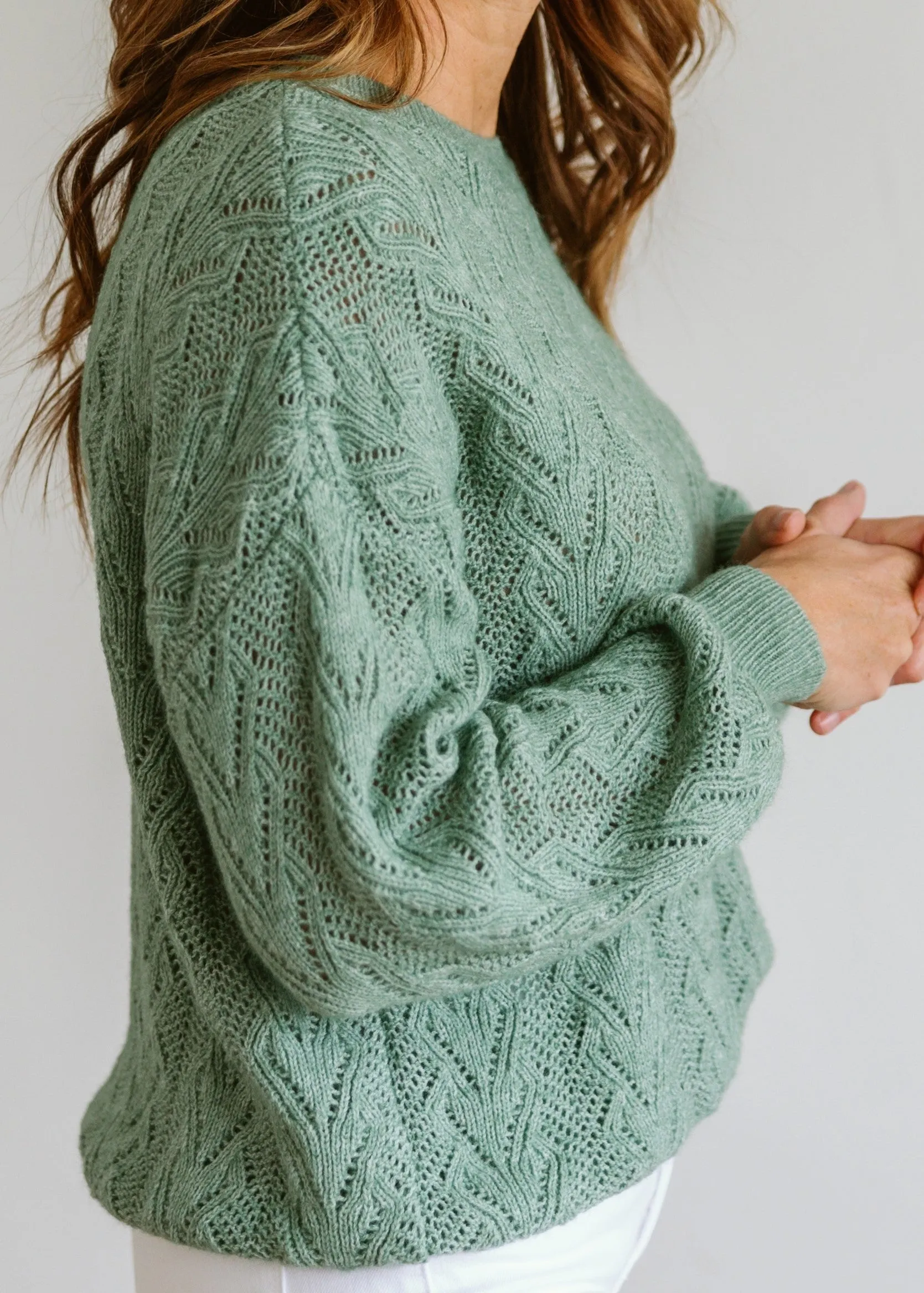 Pointelle Detail Sweater