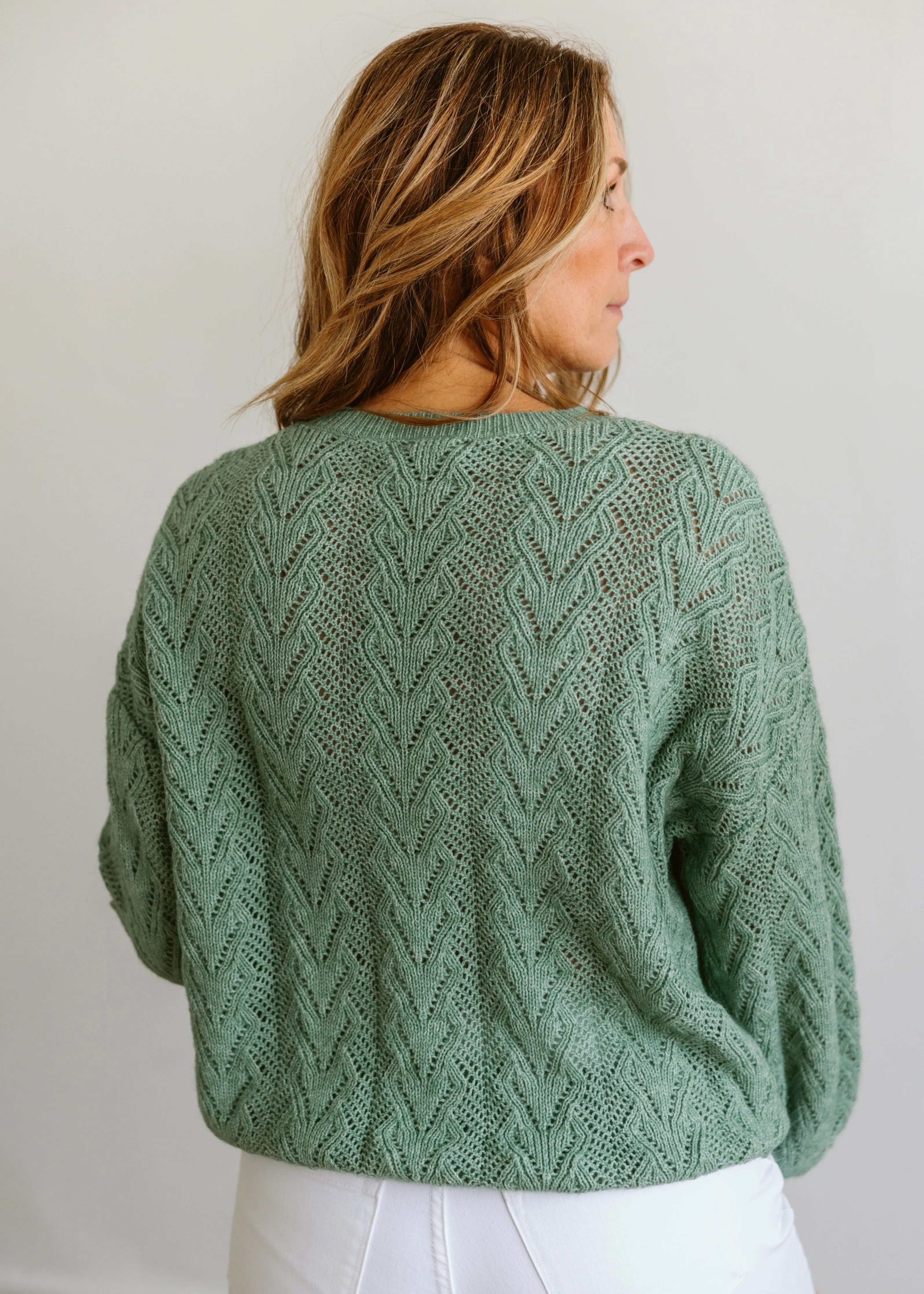Pointelle Detail Sweater