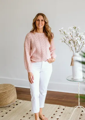 Pointelle Detail Sweater