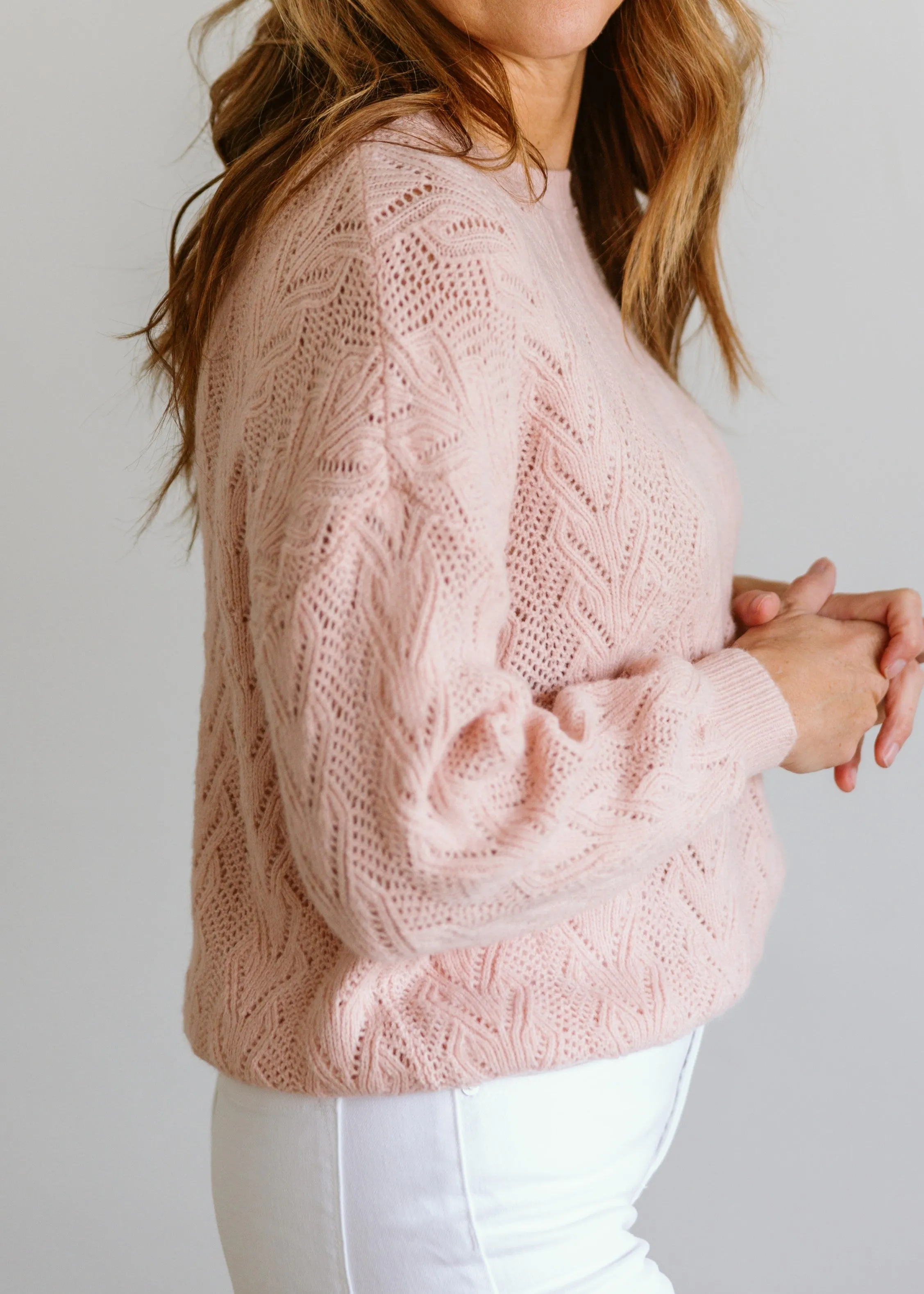 Pointelle Detail Sweater