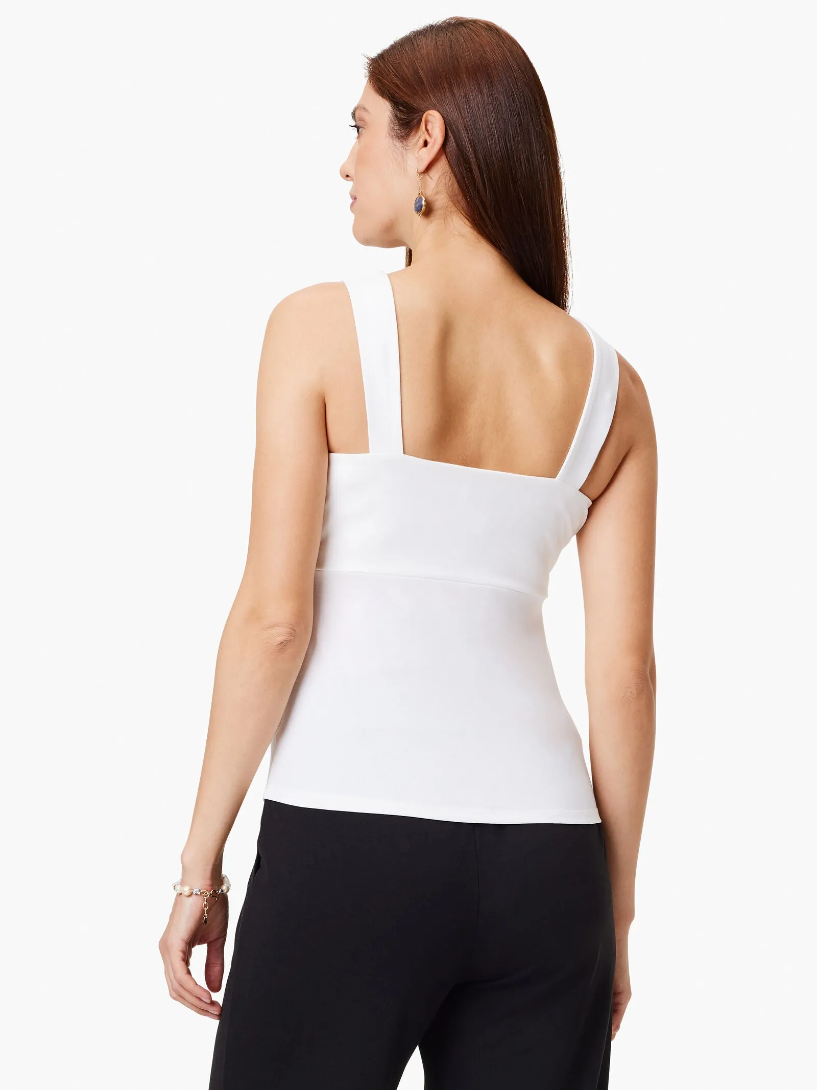 polished jersey twist tank