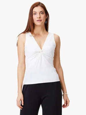 polished jersey twist tank