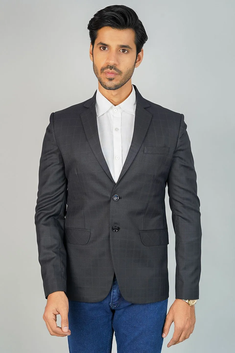 Poly Viscose Black Blazer