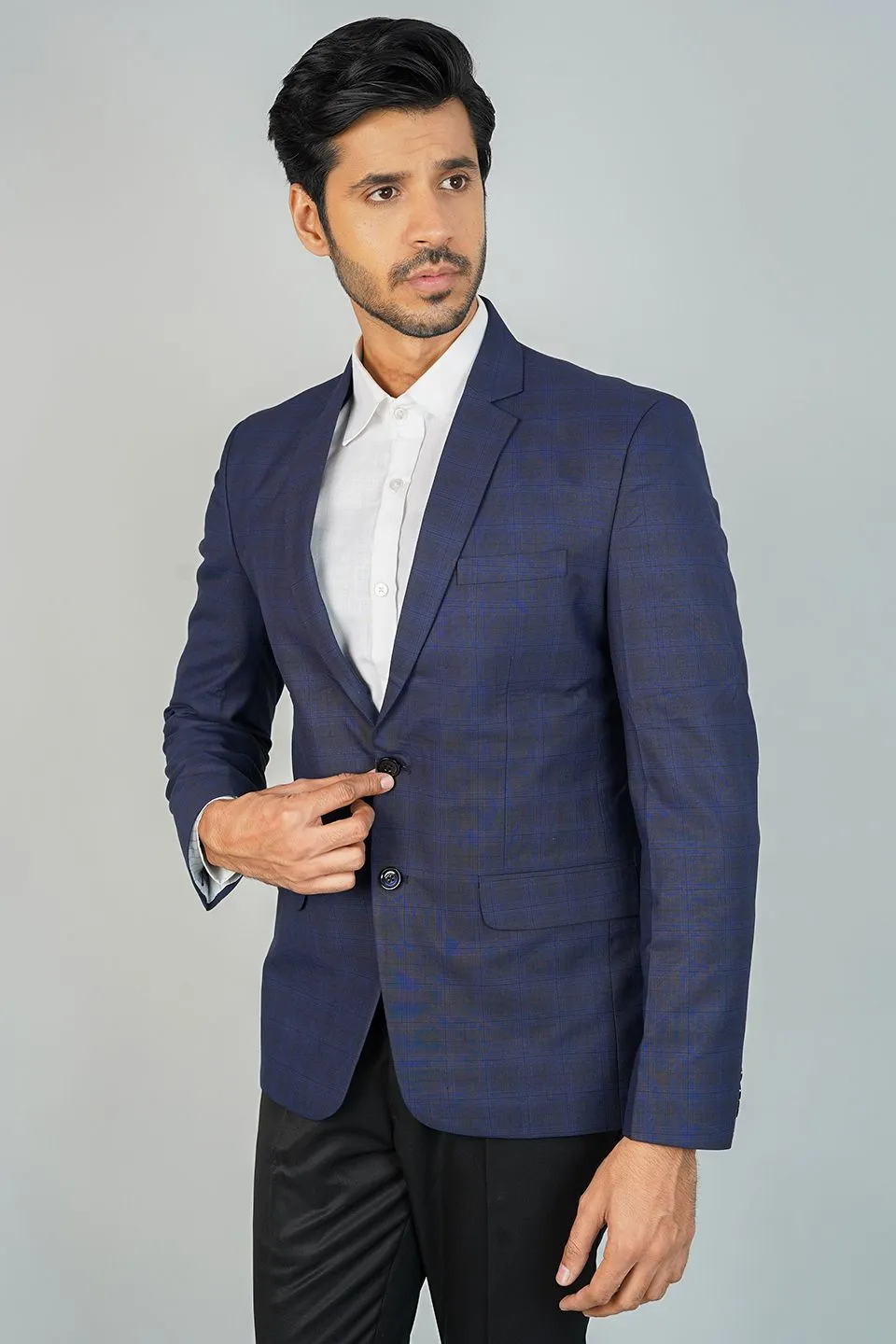 Poly Viscose Blue Blazer