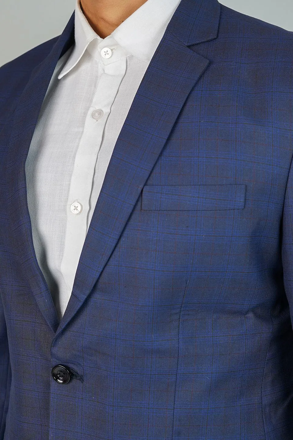 Poly Viscose Blue Blazer
