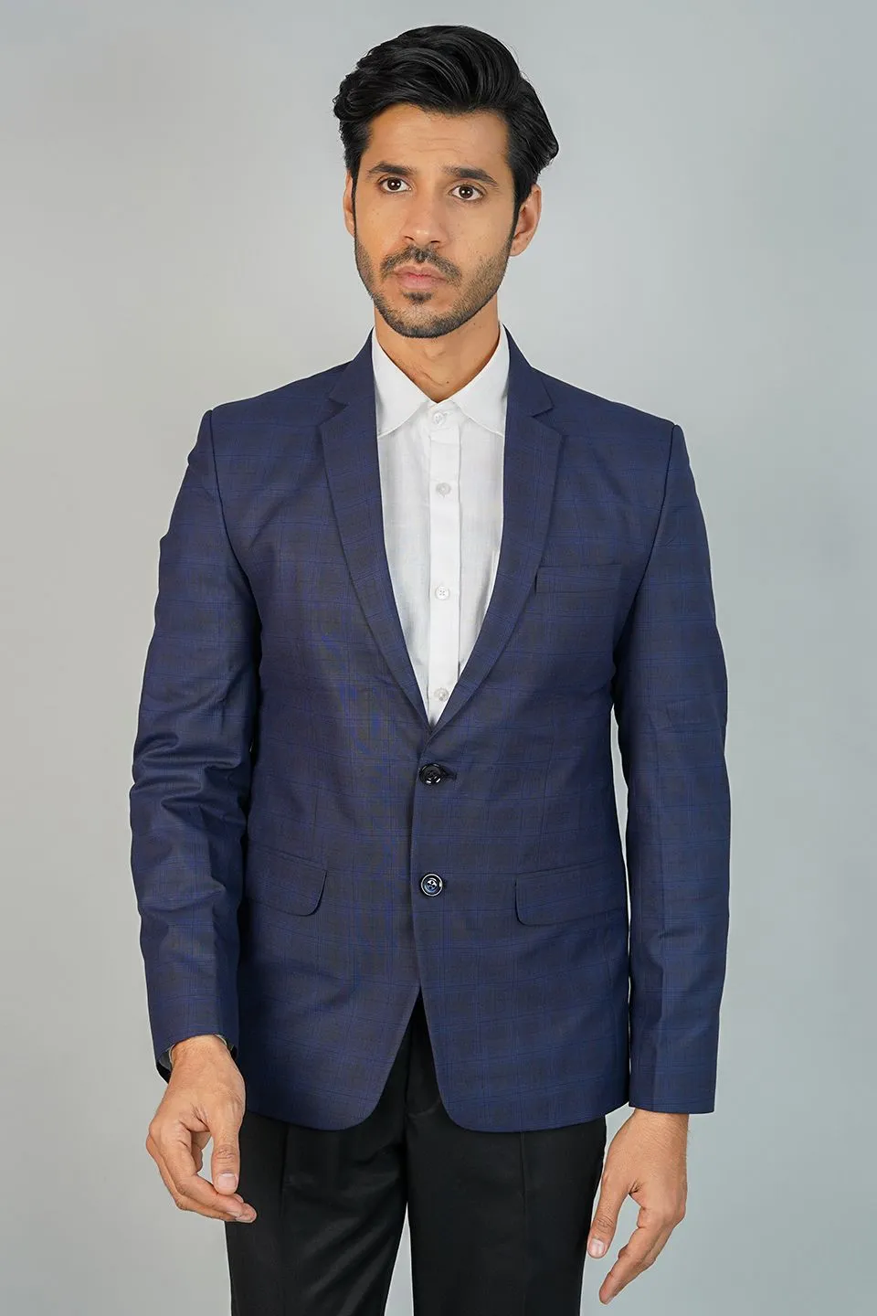 Poly Viscose Blue Blazer
