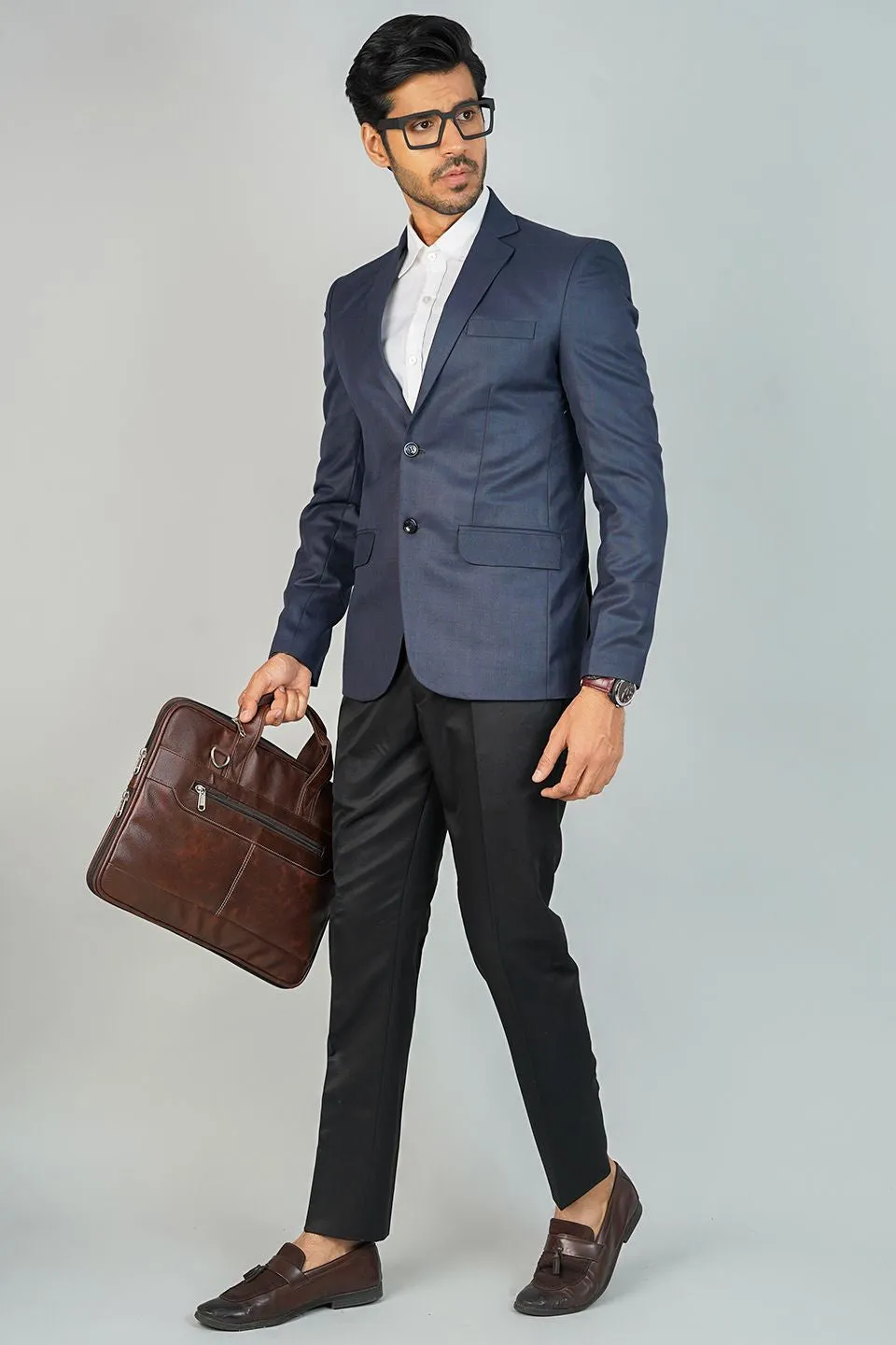 Poly Viscose Grey Blazer