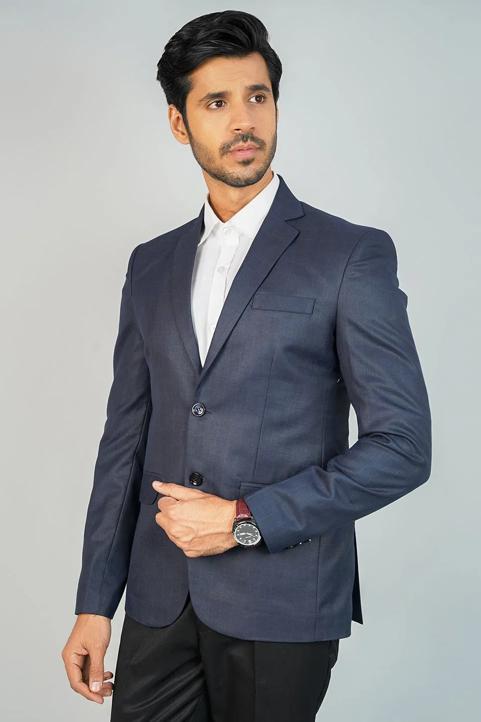 Poly Viscose Grey Blazer