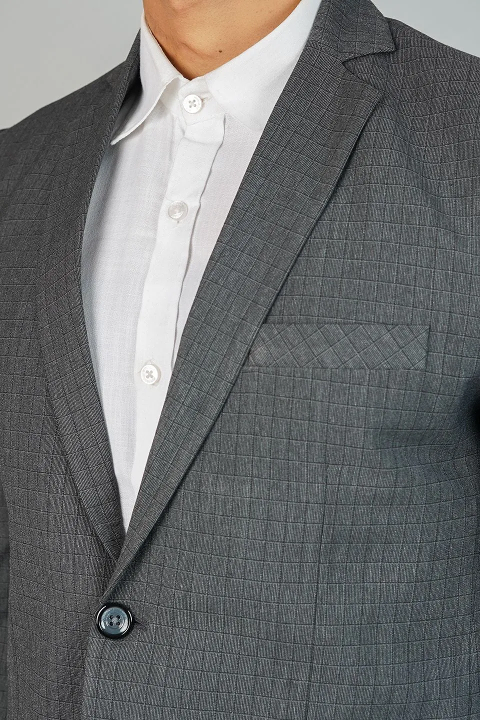 Poly Viscose Grey Blazer