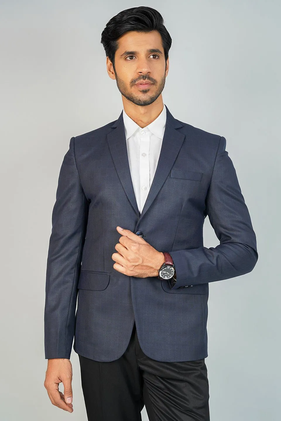 Poly Viscose Grey Blazer