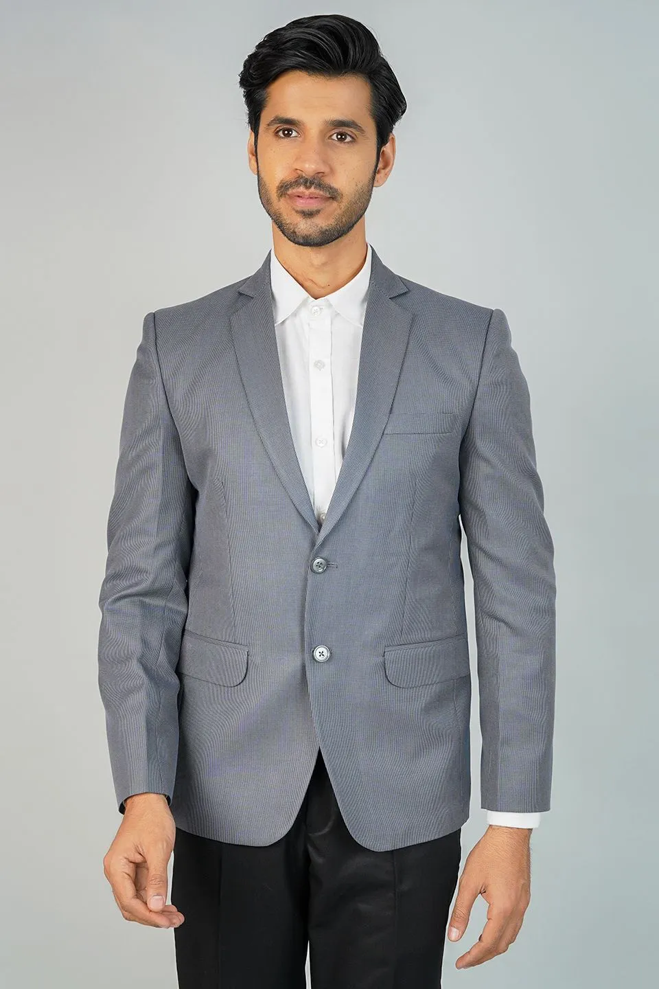 Poly Viscose Grey Blazer